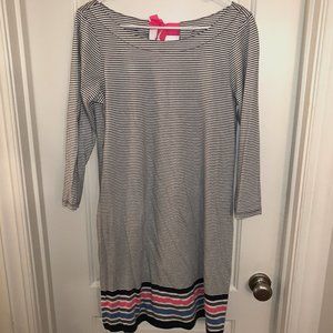 Lilly Pulitzer Noelle Dress Navy Bayside Stripe M
